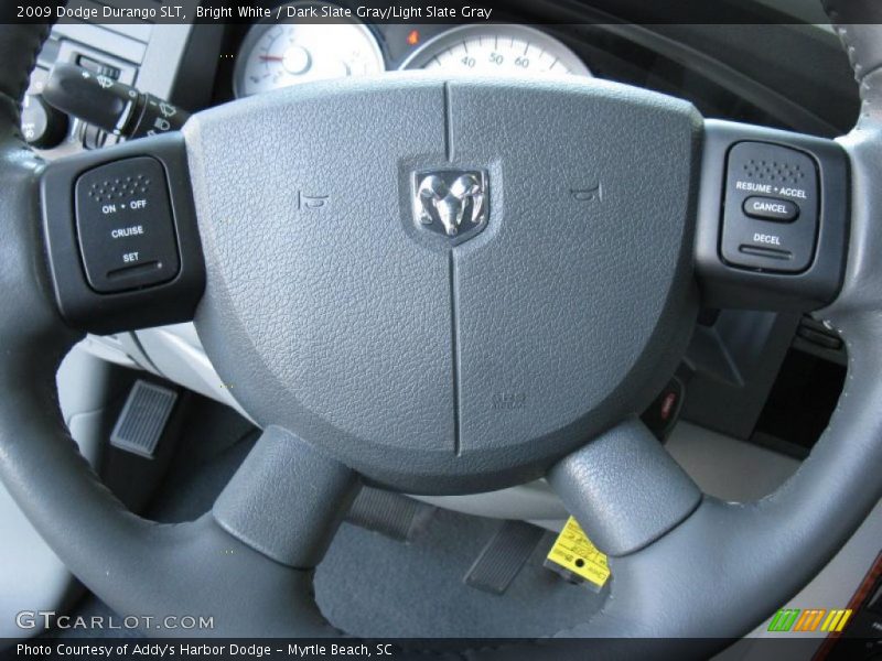 Bright White / Dark Slate Gray/Light Slate Gray 2009 Dodge Durango SLT