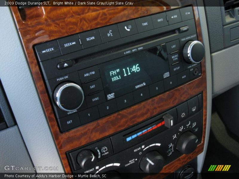Bright White / Dark Slate Gray/Light Slate Gray 2009 Dodge Durango SLT