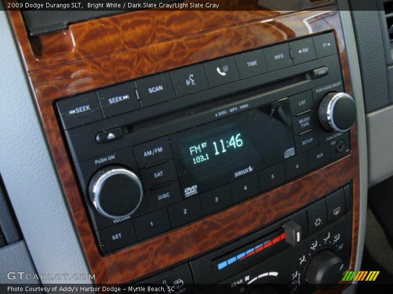 Bright White / Dark Slate Gray/Light Slate Gray 2009 Dodge Durango SLT