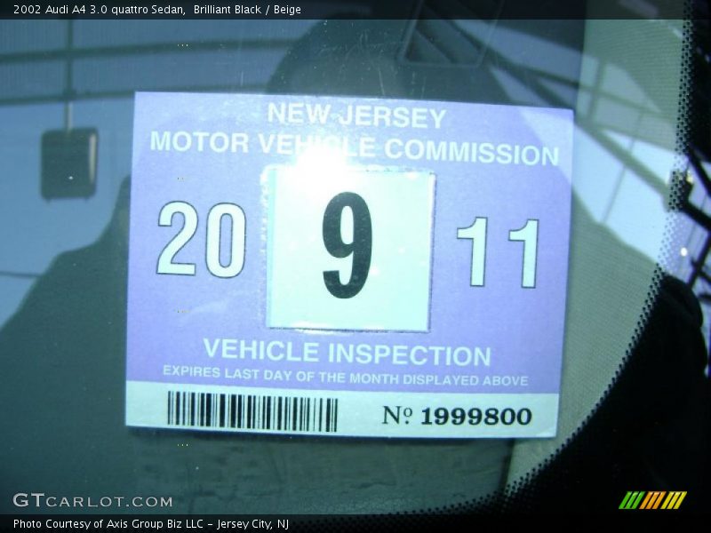 Brilliant Black / Beige 2002 Audi A4 3.0 quattro Sedan