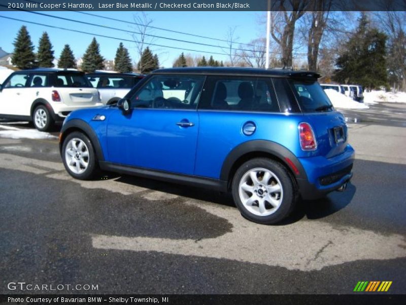 Laser Blue Metallic / Checkered Carbon Black/Black 2010 Mini Cooper S Hardtop