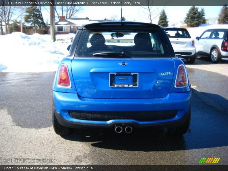 Laser Blue Metallic / Checkered Carbon Black/Black 2010 Mini Cooper S Hardtop