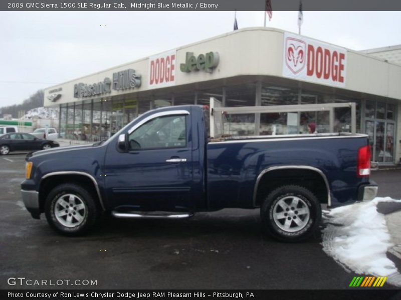 Midnight Blue Metallic / Ebony 2009 GMC Sierra 1500 SLE Regular Cab