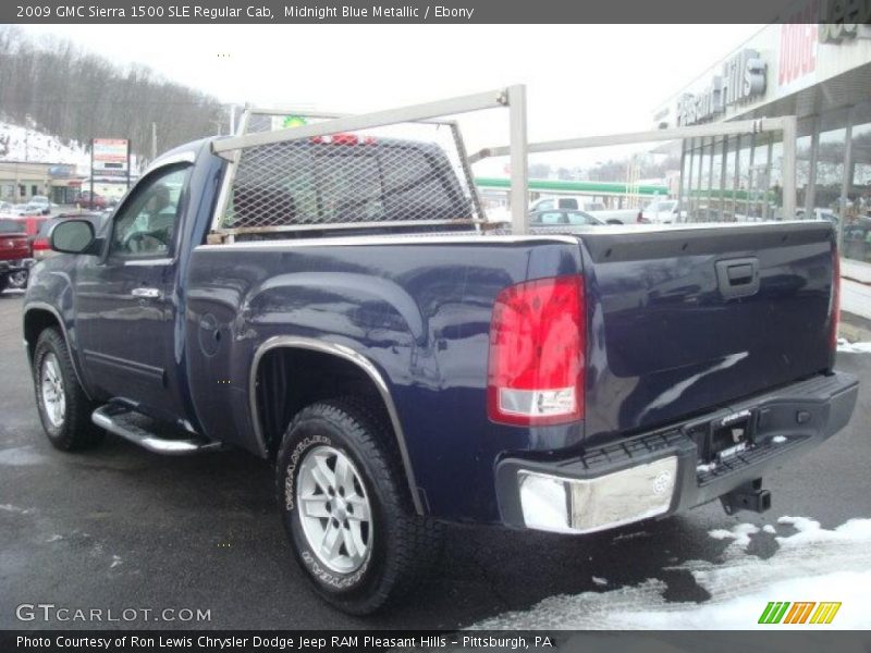 Midnight Blue Metallic / Ebony 2009 GMC Sierra 1500 SLE Regular Cab