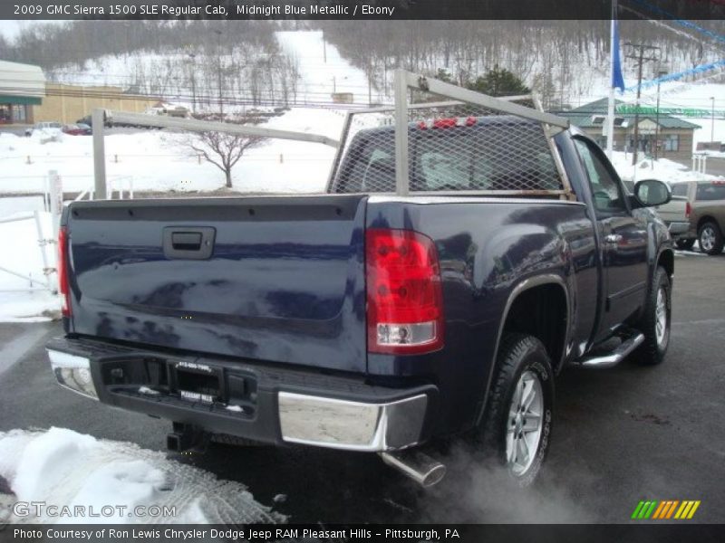 Midnight Blue Metallic / Ebony 2009 GMC Sierra 1500 SLE Regular Cab