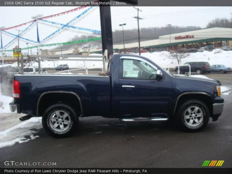 Midnight Blue Metallic / Ebony 2009 GMC Sierra 1500 SLE Regular Cab