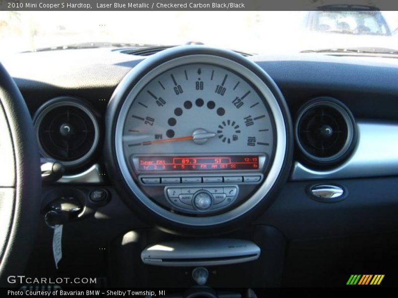 Laser Blue Metallic / Checkered Carbon Black/Black 2010 Mini Cooper S Hardtop