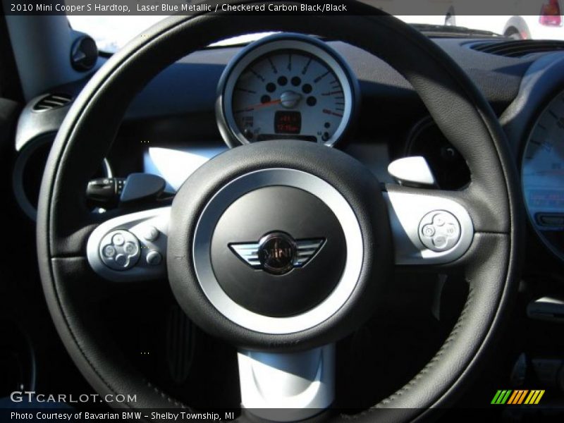 Laser Blue Metallic / Checkered Carbon Black/Black 2010 Mini Cooper S Hardtop