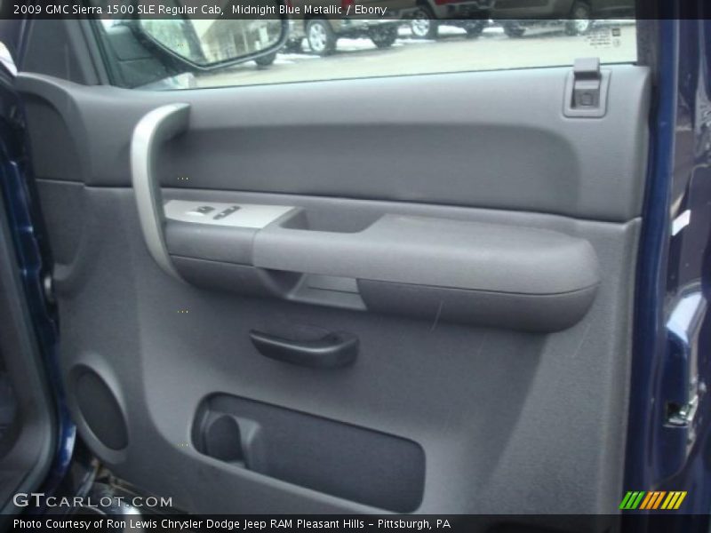 Midnight Blue Metallic / Ebony 2009 GMC Sierra 1500 SLE Regular Cab