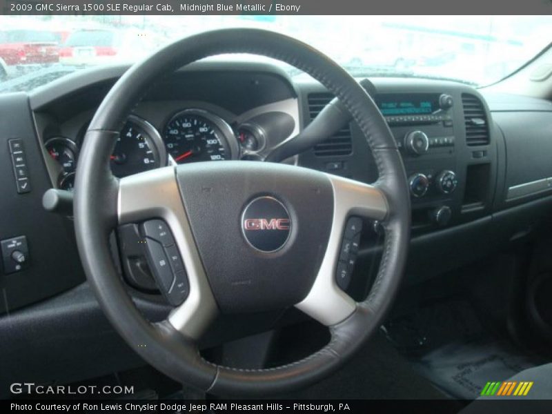 Midnight Blue Metallic / Ebony 2009 GMC Sierra 1500 SLE Regular Cab