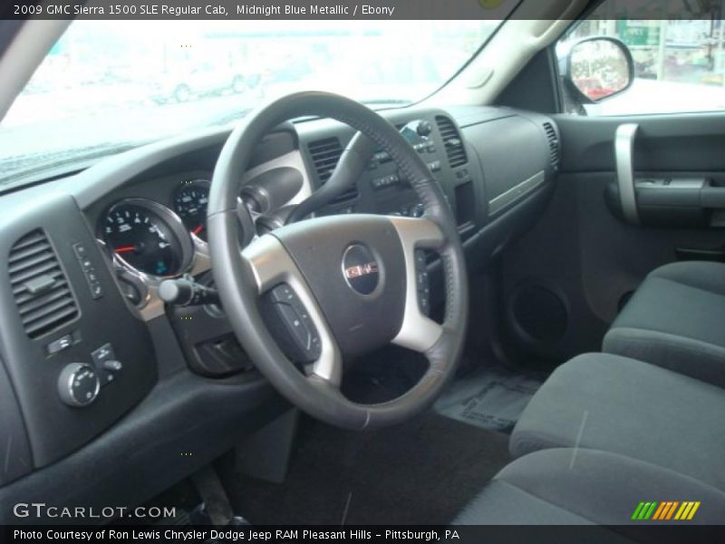Midnight Blue Metallic / Ebony 2009 GMC Sierra 1500 SLE Regular Cab