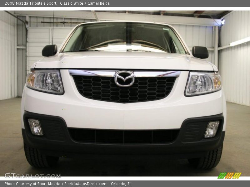 Classic White / Camel Beige 2008 Mazda Tribute s Sport