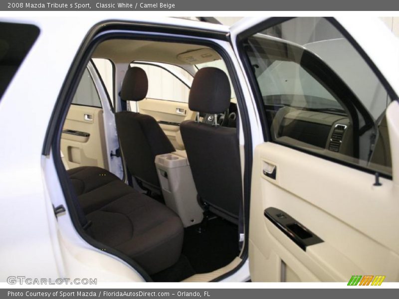 Classic White / Camel Beige 2008 Mazda Tribute s Sport