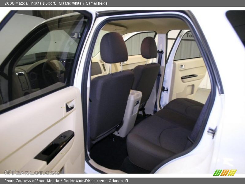 Classic White / Camel Beige 2008 Mazda Tribute s Sport