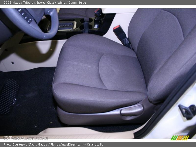 Classic White / Camel Beige 2008 Mazda Tribute s Sport
