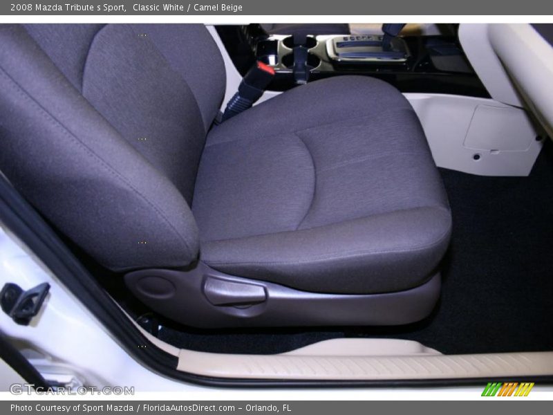 Classic White / Camel Beige 2008 Mazda Tribute s Sport