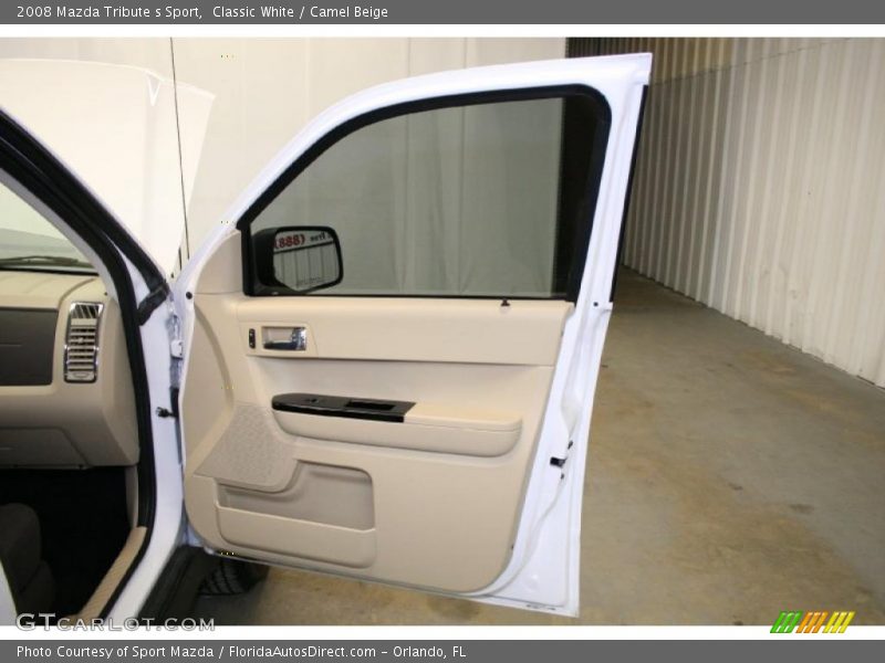 Classic White / Camel Beige 2008 Mazda Tribute s Sport