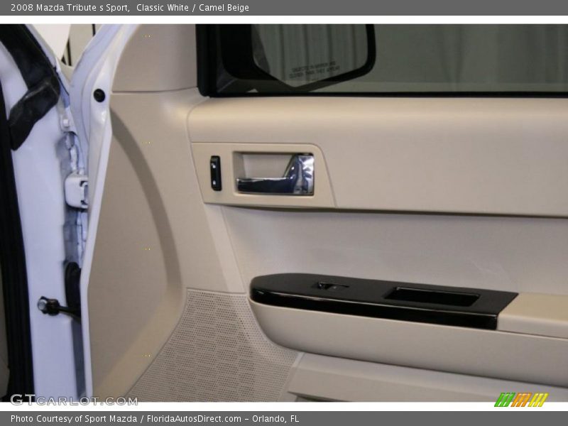 Classic White / Camel Beige 2008 Mazda Tribute s Sport
