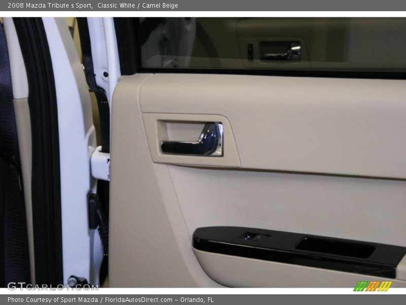 Classic White / Camel Beige 2008 Mazda Tribute s Sport