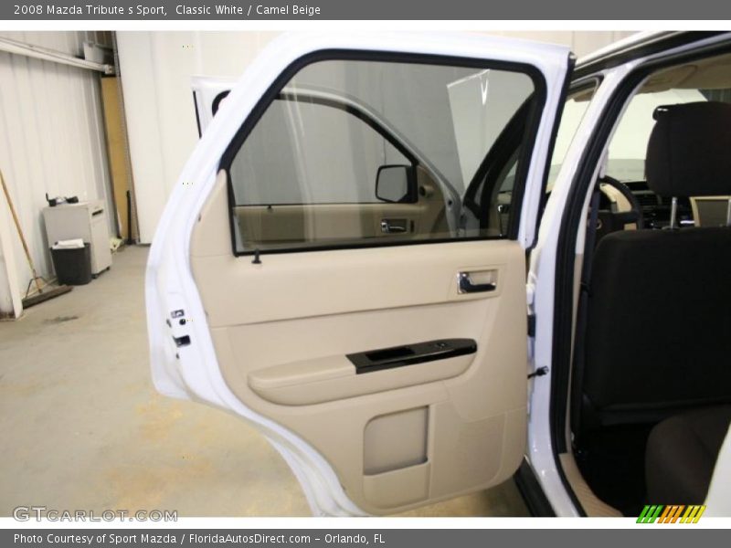 Classic White / Camel Beige 2008 Mazda Tribute s Sport