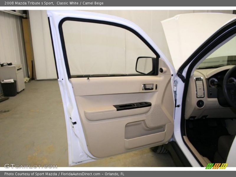 Classic White / Camel Beige 2008 Mazda Tribute s Sport