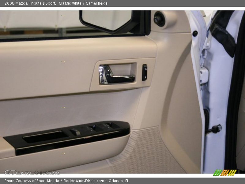 Classic White / Camel Beige 2008 Mazda Tribute s Sport