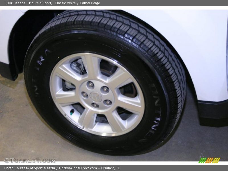 Classic White / Camel Beige 2008 Mazda Tribute s Sport
