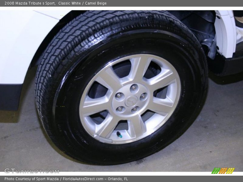 Classic White / Camel Beige 2008 Mazda Tribute s Sport