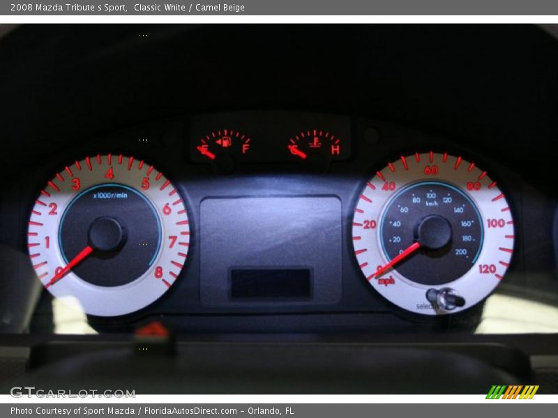 Classic White / Camel Beige 2008 Mazda Tribute s Sport