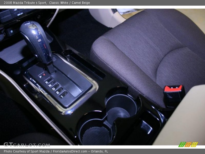 Classic White / Camel Beige 2008 Mazda Tribute s Sport