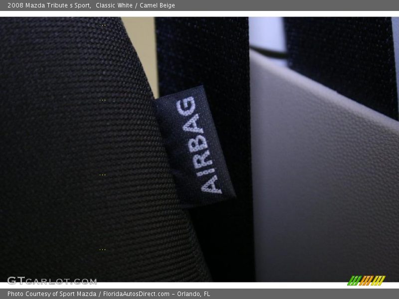 Classic White / Camel Beige 2008 Mazda Tribute s Sport