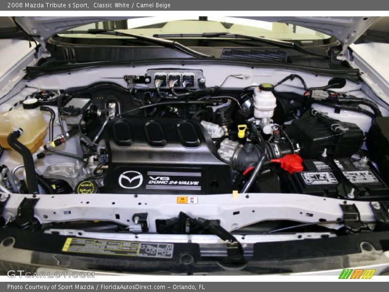 Classic White / Camel Beige 2008 Mazda Tribute s Sport
