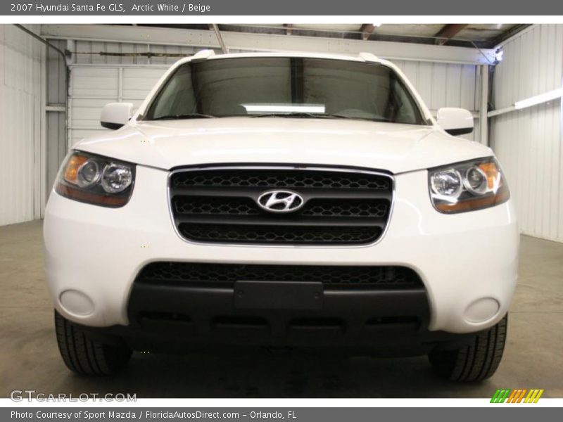 Arctic White / Beige 2007 Hyundai Santa Fe GLS