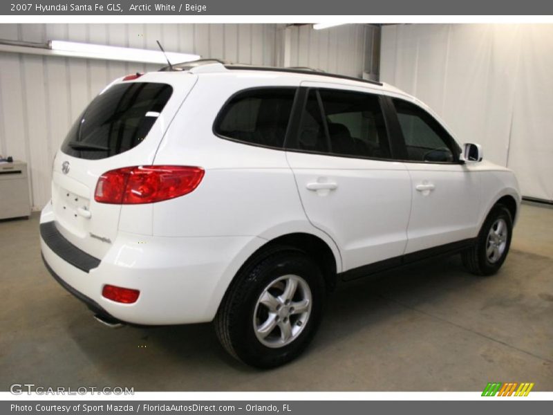 Arctic White / Beige 2007 Hyundai Santa Fe GLS