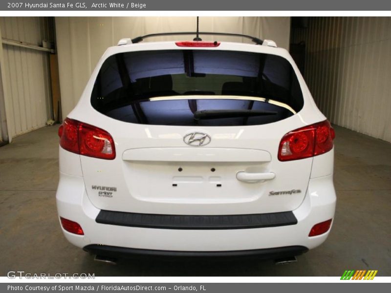 Arctic White / Beige 2007 Hyundai Santa Fe GLS