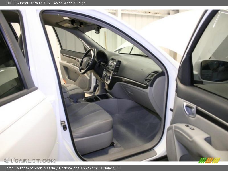 Arctic White / Beige 2007 Hyundai Santa Fe GLS