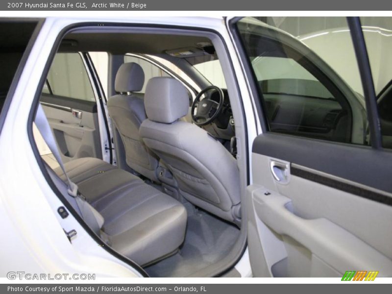 Arctic White / Beige 2007 Hyundai Santa Fe GLS