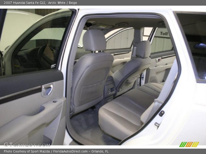 Arctic White / Beige 2007 Hyundai Santa Fe GLS