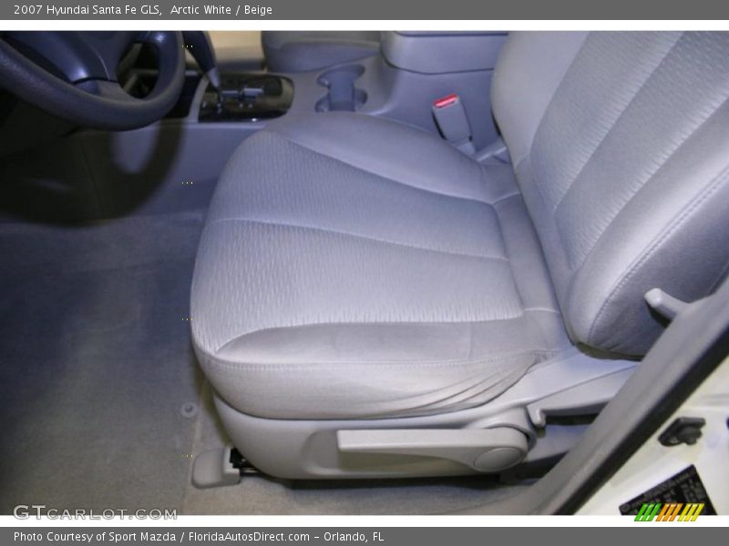 Arctic White / Beige 2007 Hyundai Santa Fe GLS