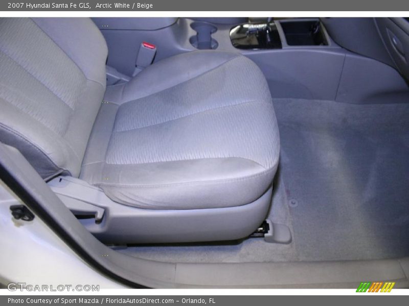 Arctic White / Beige 2007 Hyundai Santa Fe GLS