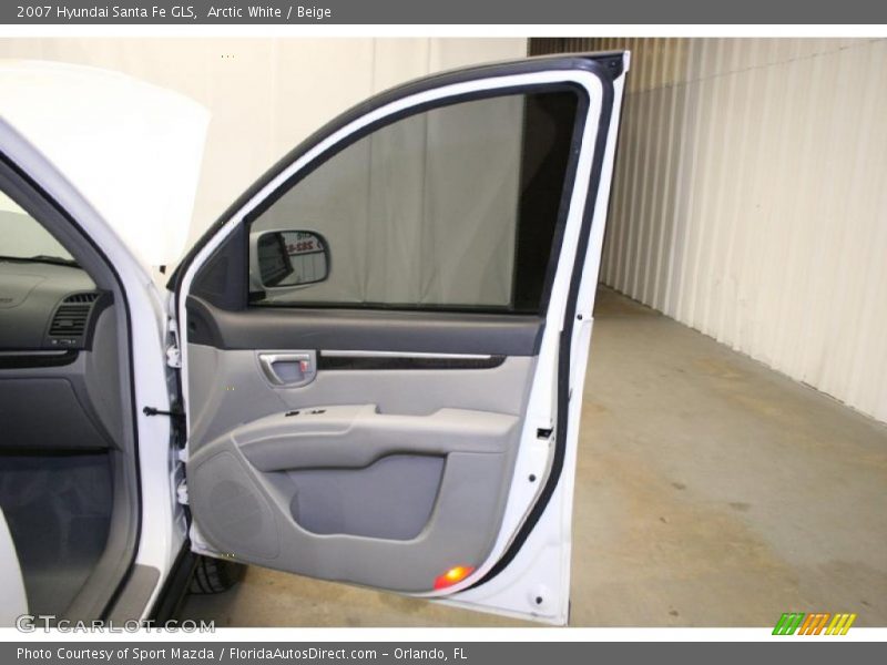 Arctic White / Beige 2007 Hyundai Santa Fe GLS