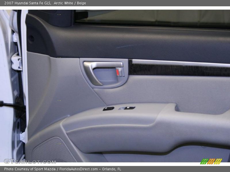 Arctic White / Beige 2007 Hyundai Santa Fe GLS