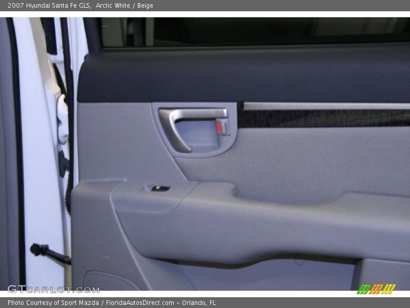 Arctic White / Beige 2007 Hyundai Santa Fe GLS