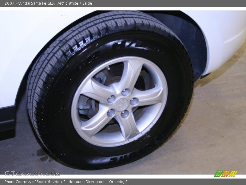 Arctic White / Beige 2007 Hyundai Santa Fe GLS