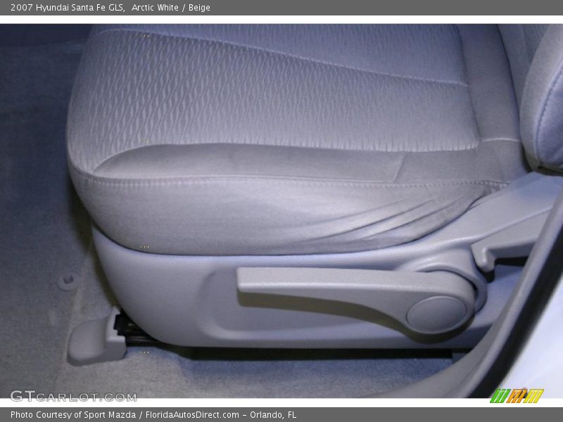 Arctic White / Beige 2007 Hyundai Santa Fe GLS