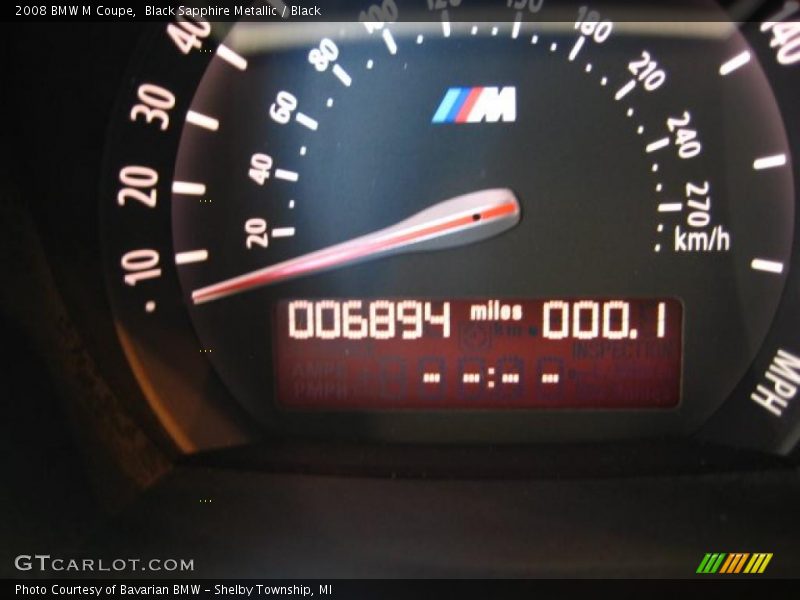 Black Sapphire Metallic / Black 2008 BMW M Coupe