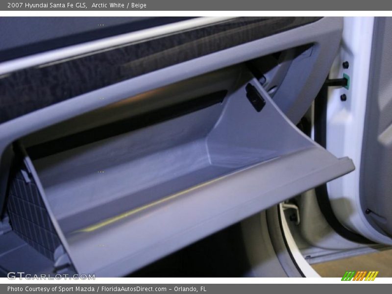 Arctic White / Beige 2007 Hyundai Santa Fe GLS