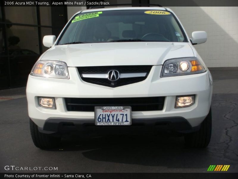 Aspen White Pearl / Saddle/Black 2006 Acura MDX Touring