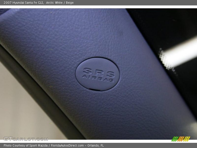 Arctic White / Beige 2007 Hyundai Santa Fe GLS