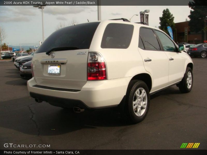 Aspen White Pearl / Saddle/Black 2006 Acura MDX Touring